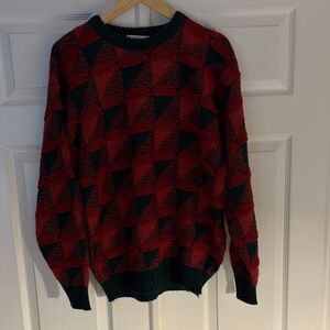 Vintage Red and Green Sweater